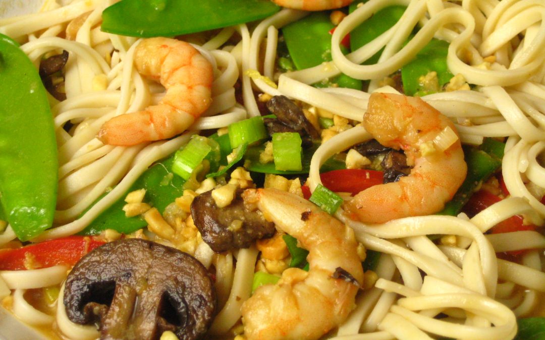 Japanese Noodles with Shrimp and Snow Peas: Thursday, January 12, 2023