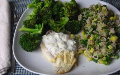 Baked Cod with Lemon Broccoli and Pilaf, Monday, March 18, 2024