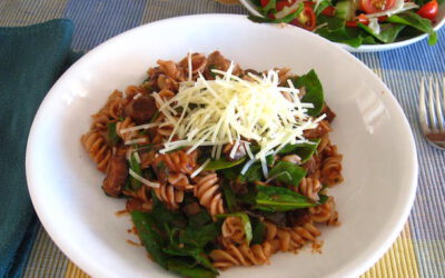 Quinoa Pasta with Italian Sausage and Spinach: Thursday, May 11, 2023