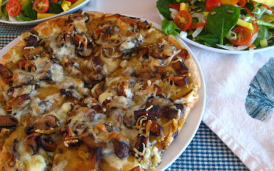 Fried Apple and Gorgonzola Pizza and Salad: Friday, May 3, 2024