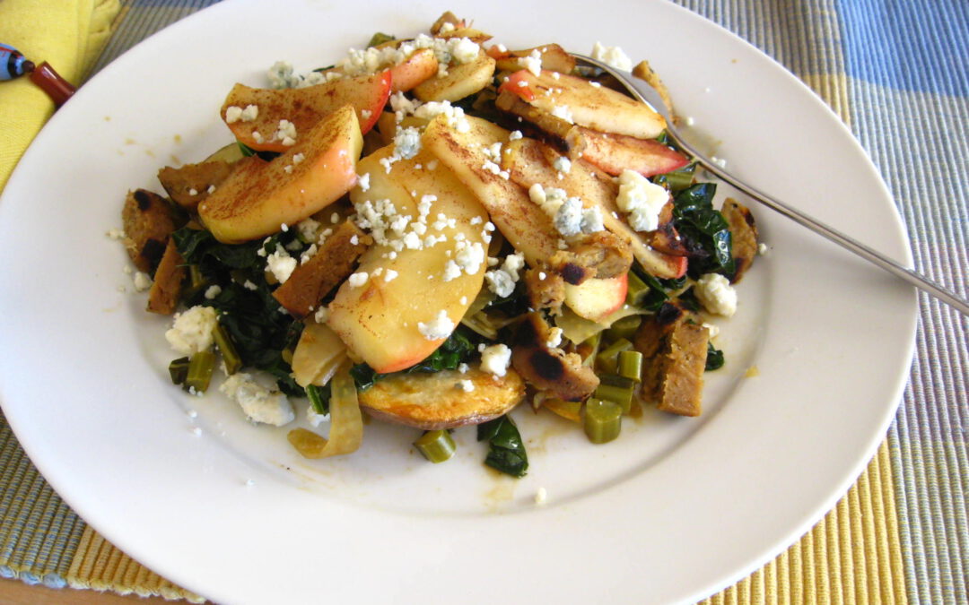 Swiss Chard with Poached Apples and Roasted Potatoes: Tuesday, August 23, 2022
