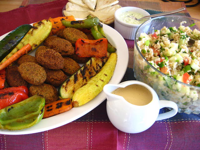 Falafel with Tabbouleh and Grilled Vegetables: Sunday, September 10, 2023