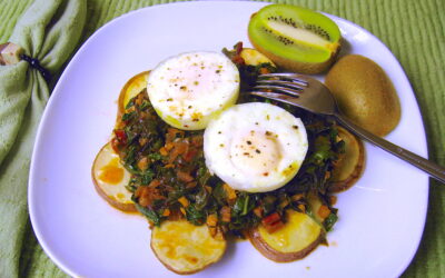 Comfort-food Greens with Egg and Roasted Potato Rounds: Thursday, April 4, 2024